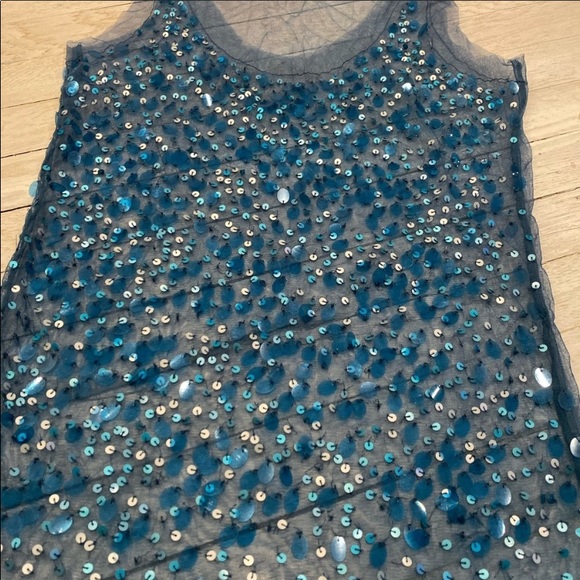Sheer mesh back sequence front tank top.small - Picture 4 of 6
